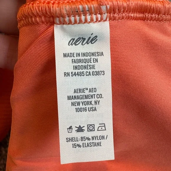 NWT Aerie Coral Ribbed Scoop Swim Top Size Large - Picture 4 of 7